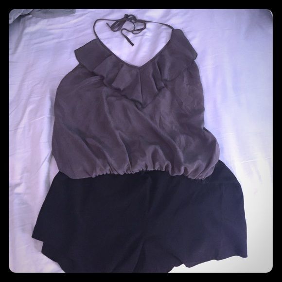 Black and Grey Express Romper - Picture 1 of 4